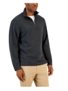 CLUB ROOM MENS FRENCH RIB 1/4 ZIP PULLOVER SWEATER