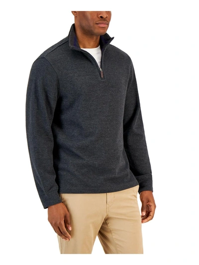 Club Room Mens French Rib 1/4 Zip Pullover Sweater In Multi