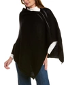 FORTE CASHMERE LUX TEXTURE ZIP-UP WOOL & CASHMERE-BLEND PONCHO