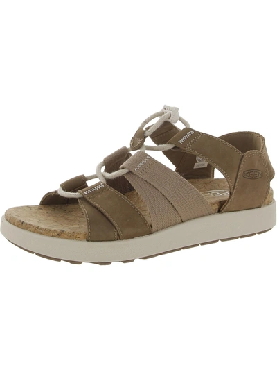 Keen Womens Leather Open Toe Strappy Sandals In Brown