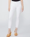 Paige Hoxton Cropped Skinny-leg High-rise Stretch-denim Jeans In White