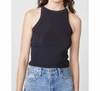 Stateside Rib 90's Tank In Black In Black