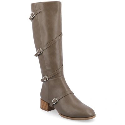 Journee Collection Collection Women's Tru Comfort Foam Elettra Boots In Taupe