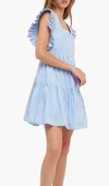 English Factory Stripe Ruffle Minidress In Multi