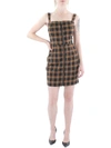 KINGSTON GREY JUNIORS WOMENS JUMPER PLAID SHEATH DRESS