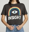 CHASER SHORT SLEEVE INSIGHT RAINBOW TEE IN VINTAGE BLACK