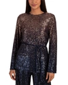 Trina Turk West Cutout Ombre Sequin Top In Multi