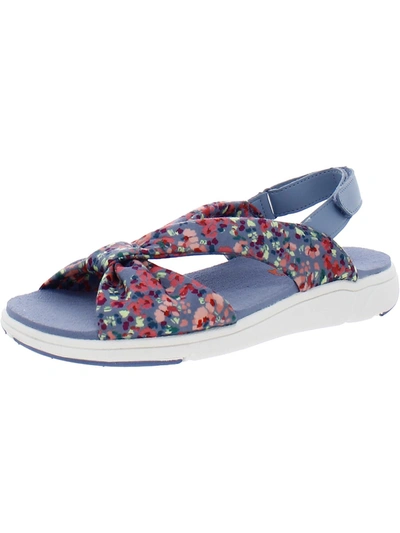 Ryka Floral Womens Floral Hook & Loop Slide Sandals In Multi