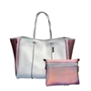 PRENELOVE CLASSIC LARGE TOTE - LACEY LUSTER IN PINK/SILVER