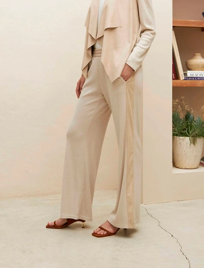 Ams Pure Knit Pants In Beige