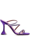 Amina Muaddi Naima Crystal-embellished Sandals In Purple