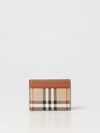 BURBERRY BURBERRY CHECK-PRINT LEATHER CARD HOLDER