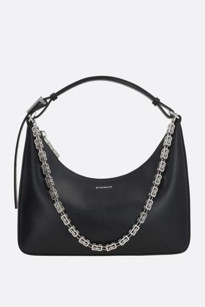 Givenchy Moon Cut Out Small Leather Shoulder Bag In Black