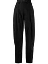 Isabel Marant Sopiavea Checked Straight-leg Mid-rise Virgin-wool Trousers In Grey