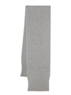 Paura Ribbed-edge Virgin Wool Scarf In Grey