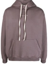 Paura Logo-embroidered Cotton Hoodie In Brown