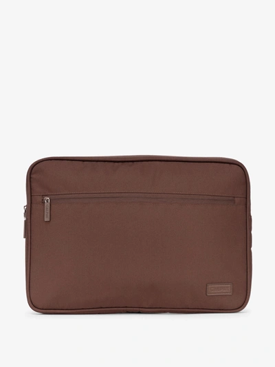 Calpak Padded Laptop Sleeve In Walnut | 15-17"