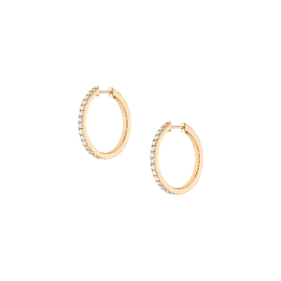 Aurate New York Diamond Hoop Earrings - Natural In White