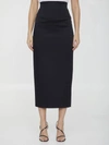 Khaite Loxley Viscose Blend Maxi Skirt In Black