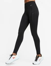 Nike High Waist Stretched Leggings In Black