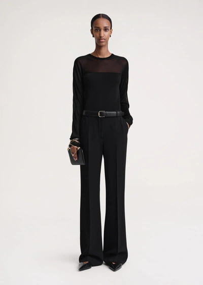 Totême Flared Evening Trousers Black