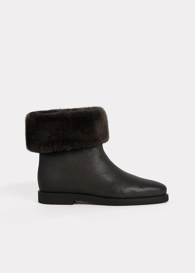 Totême The Off-duty Boot Dark Brown