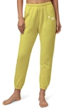 Spiritual Gangster Star Malibu Cotton Sweatpants In Chartreuse
