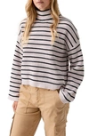 SANCTUARY STAY COZY STRIPE MOCK NECK SWEATER