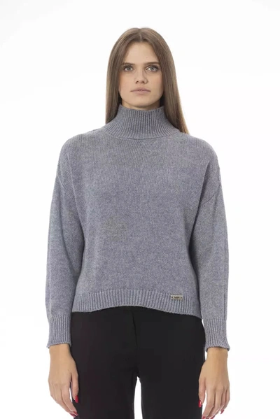Baldinini Trend Gray Viscose Sweater In Grey