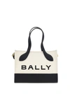 BALLY WHITE AND BLACK LEATHER MINI HANDBAG