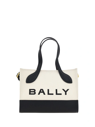 Bally White And Black Leather Mini Handbag