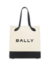 BALLY WHITE AND BLACK LEATHER TOTE SHOULDER BAG