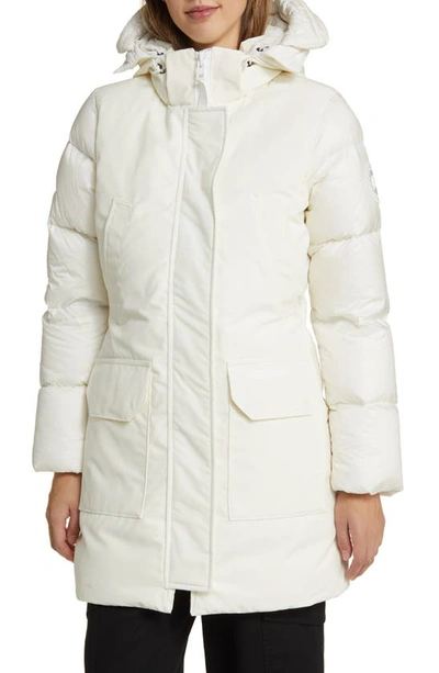 Canada Goose Trillium Hooded Parka Jacket In White
