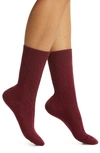 OROBLU GWEN CABLE KNIT WOOL BLEND CREW SOCKS