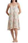 PAPINELLE SASHA PAISLEY FLORAL SILK NIGHTGOWN