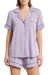 EBERJEY GISELE RELAXED JERSEY KNIT SHORT PAJAMAS