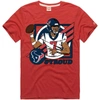 HOMAGE HOMAGE C.J. STROUD HEATHERED RED HOUSTON TEXANS CARICATURE PLAYER TRI-BLEND T-SHIRT