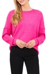 CECE RHINESTONE EMBELLISHED CREWNECK SWEATER