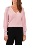 Halogen Raglan Rib Sweater In Zephyr Pink
