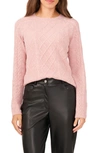 Halogen Mixed Stitch Sweater In Zephyr Pink