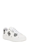 Guess Women's Denesa Tread Bottom Logo Fashion Sneakers In White,black Logo Multi