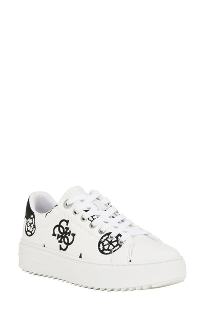 Guess Women's Denesa Tread Bottom Logo Fashion Sneakers In White - Manmade