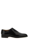 Ferragamo Geoffrey Leather Lace-up Shoes In Black