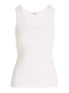 FERRAGAMO BASIC TANK TOP TOPS WHITE