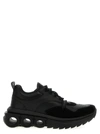 Ferragamo Elastic Knitted Casual Sneakers In Black