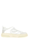 Ferragamo Cassina Leather Sneakers In White