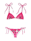 VALENTINO VALENTINO LOGO BIKINI SET BEACHWEAR FUCHSIA