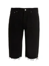 Saint Laurent Bermuda Denim Bermuda And Short Black