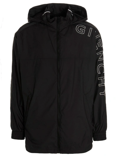 Givenchy Logo Embroidered Track Jacket In Black