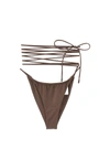 SAINT LAURENT LACING BIKINI BRIEFS BEACHWEAR BEIGE